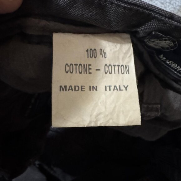 Masons Pants Mens Large Gray Stripe 100% Cotton Made In Italy Casual Chino - Picture 5 of 10
